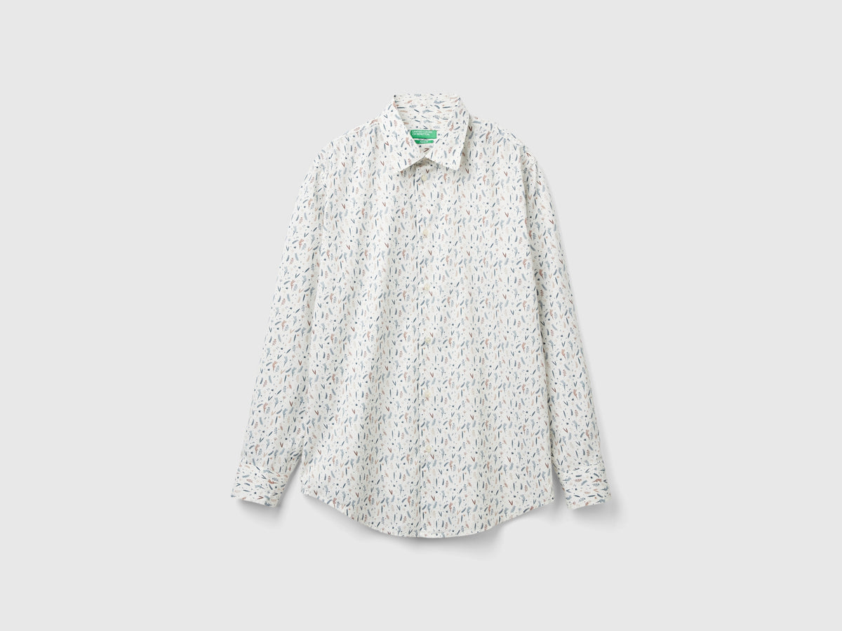 Camicia fantasia in cotone bio