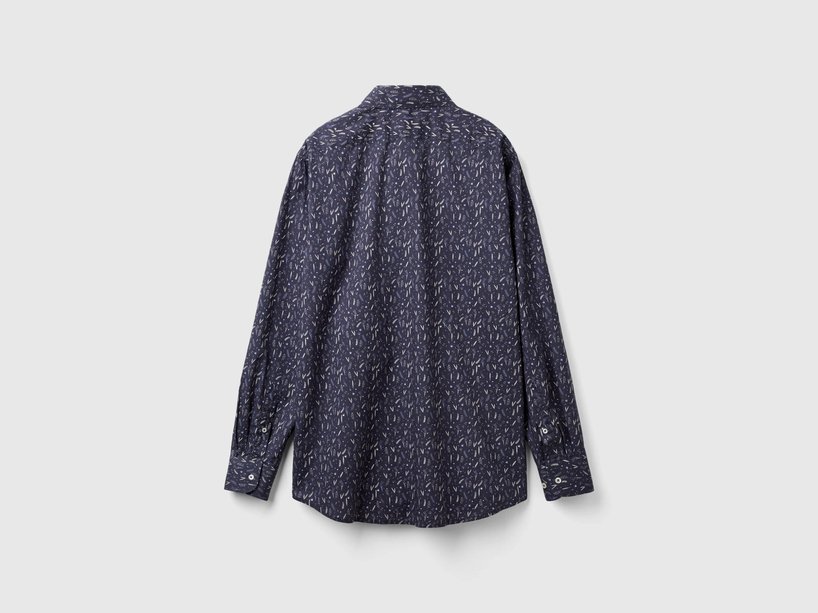 Camicia fantasia in cotone bio da uomo nero 2 | Benetton Outlet