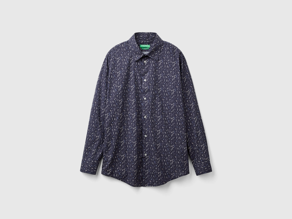 Camicia fantasia in cotone bio