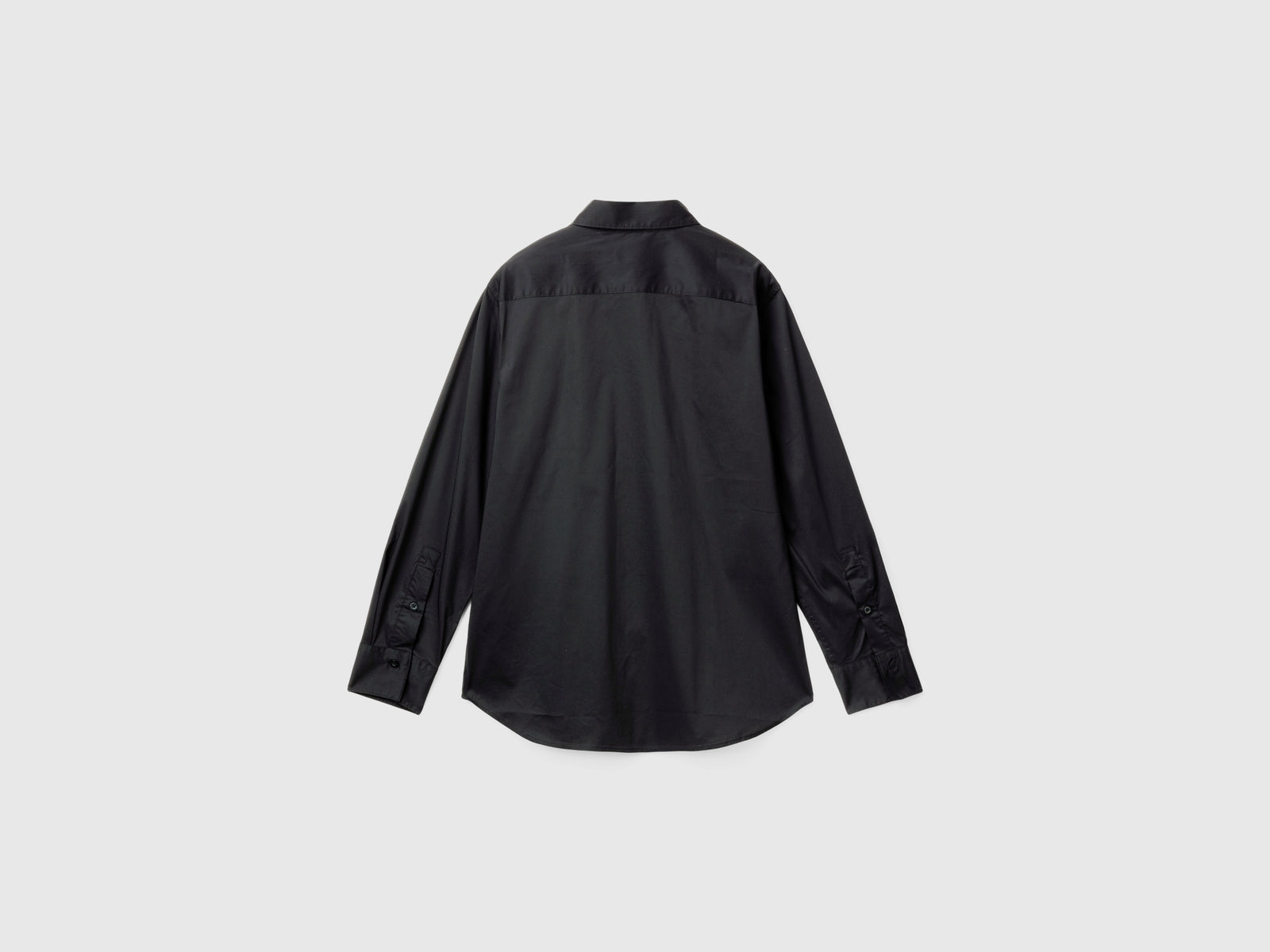 Camicia in misto cotone stretch da donna nero 2 | Benetton Outlet