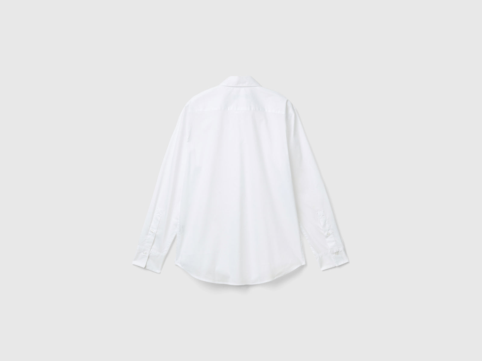 Camicia in misto cotone stretch da donna bianco 2 | Benetton Outlet