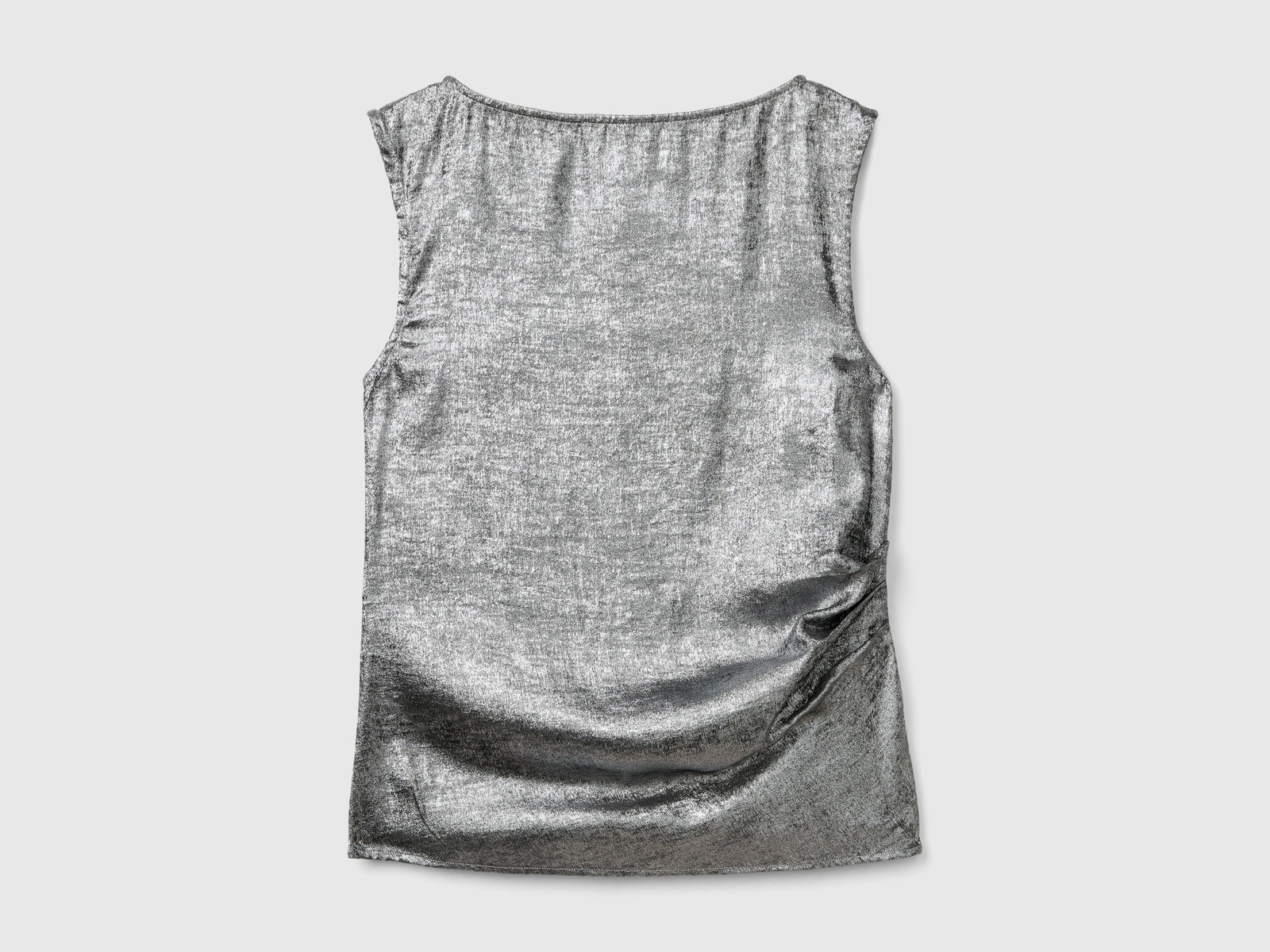 Top in raso da donna argento 2 | Benetton Outlet