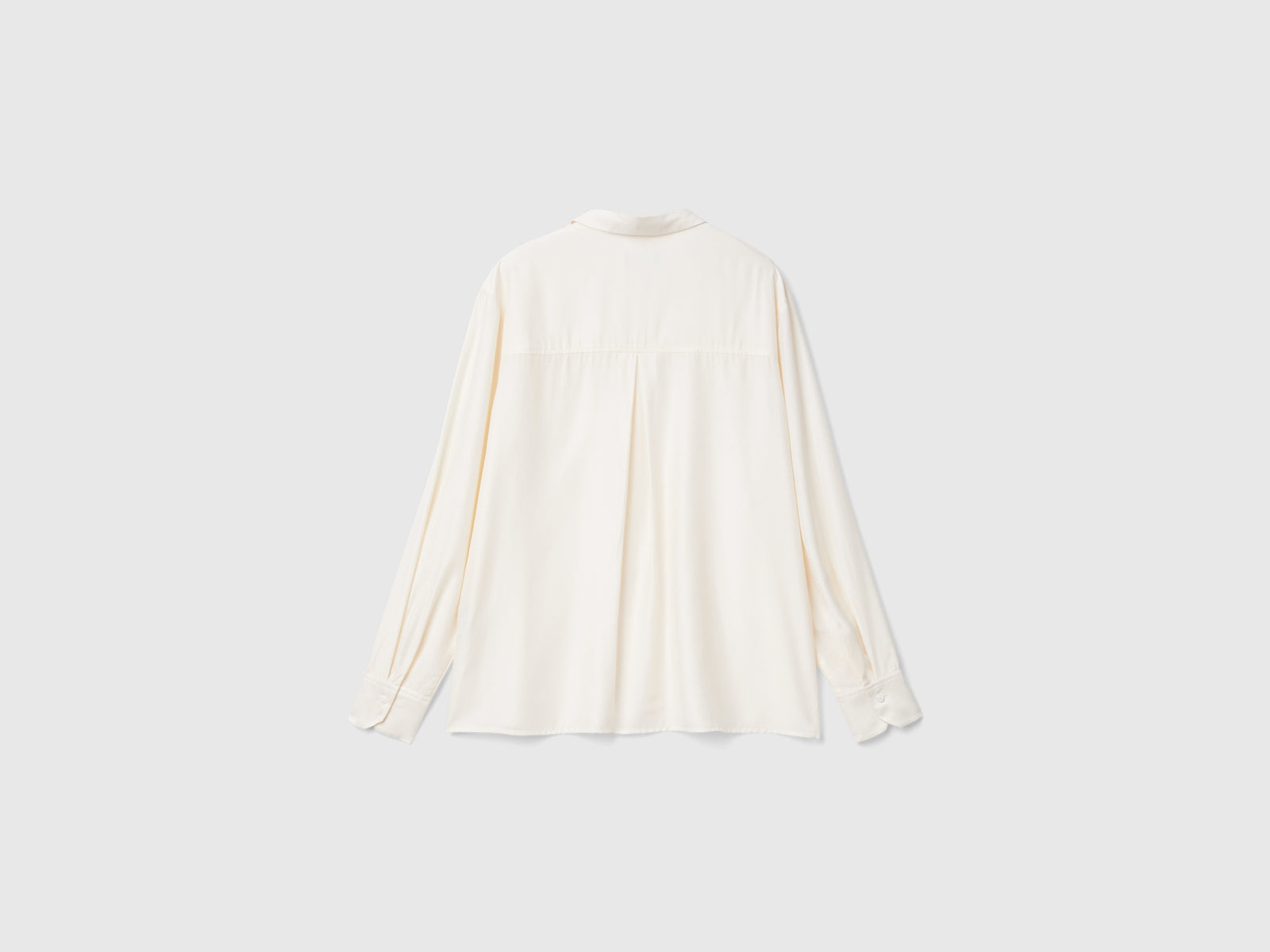 Camicia fluida regular fit da donna bianco panna 2 | Benetton Outlet