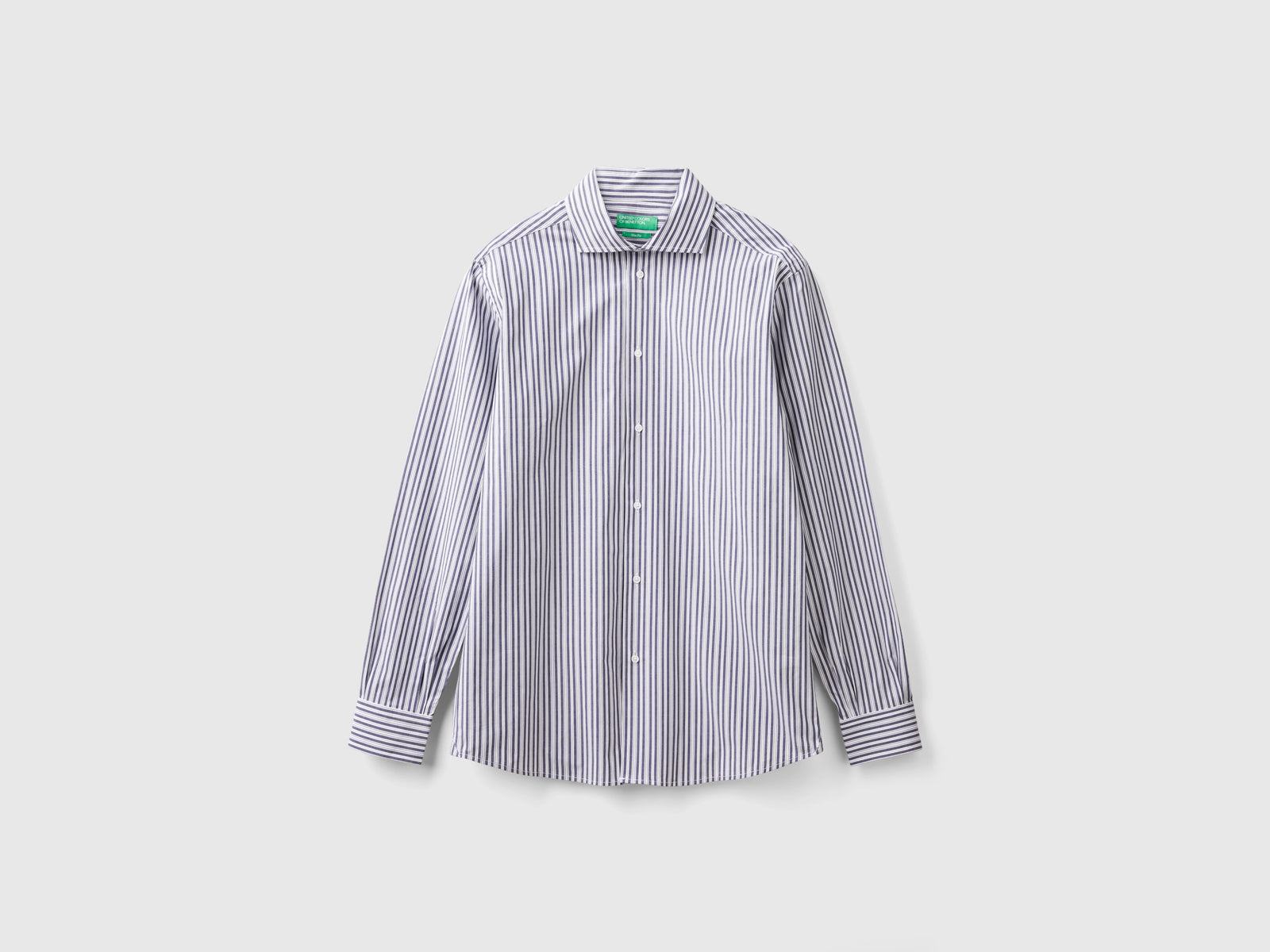 Camicia a righe in cotone stretch da uomo multi-color | Benetton Outlet