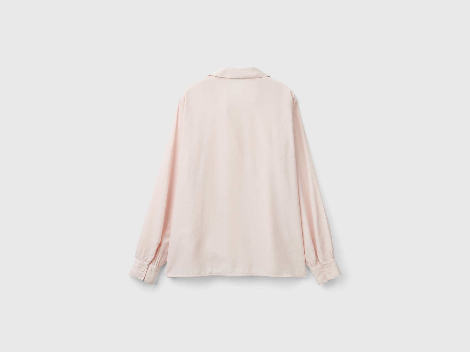 Camicia con scollo a V da donna rosa tenue 2 | Benetton Outlet