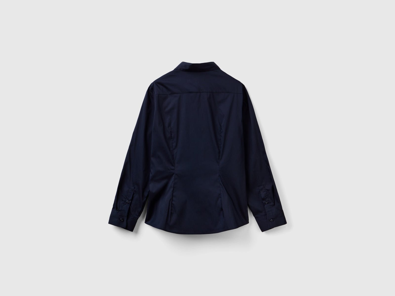 Camicia in misto cotone stretch da donna blu scuro 2 | Benetton Outlet