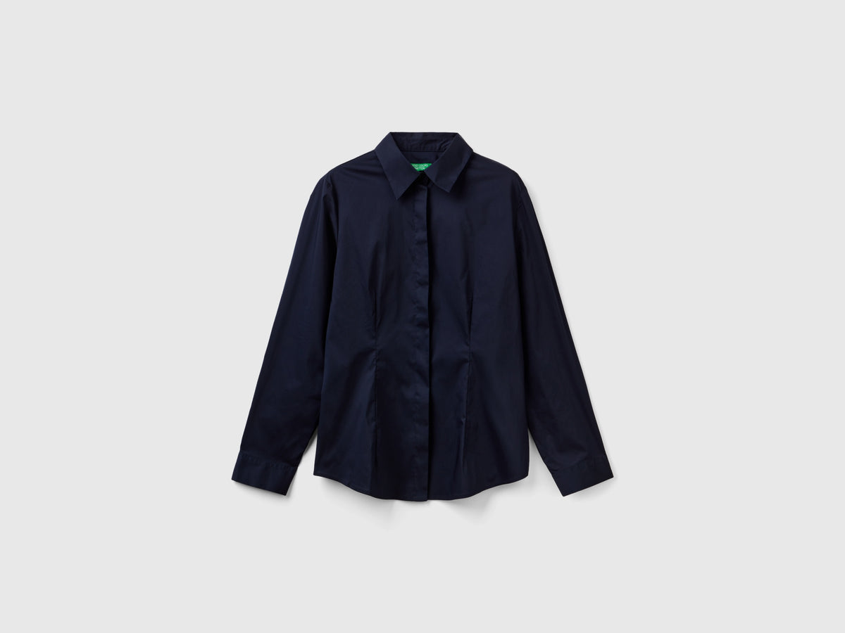Camicia in misto cotone stretch