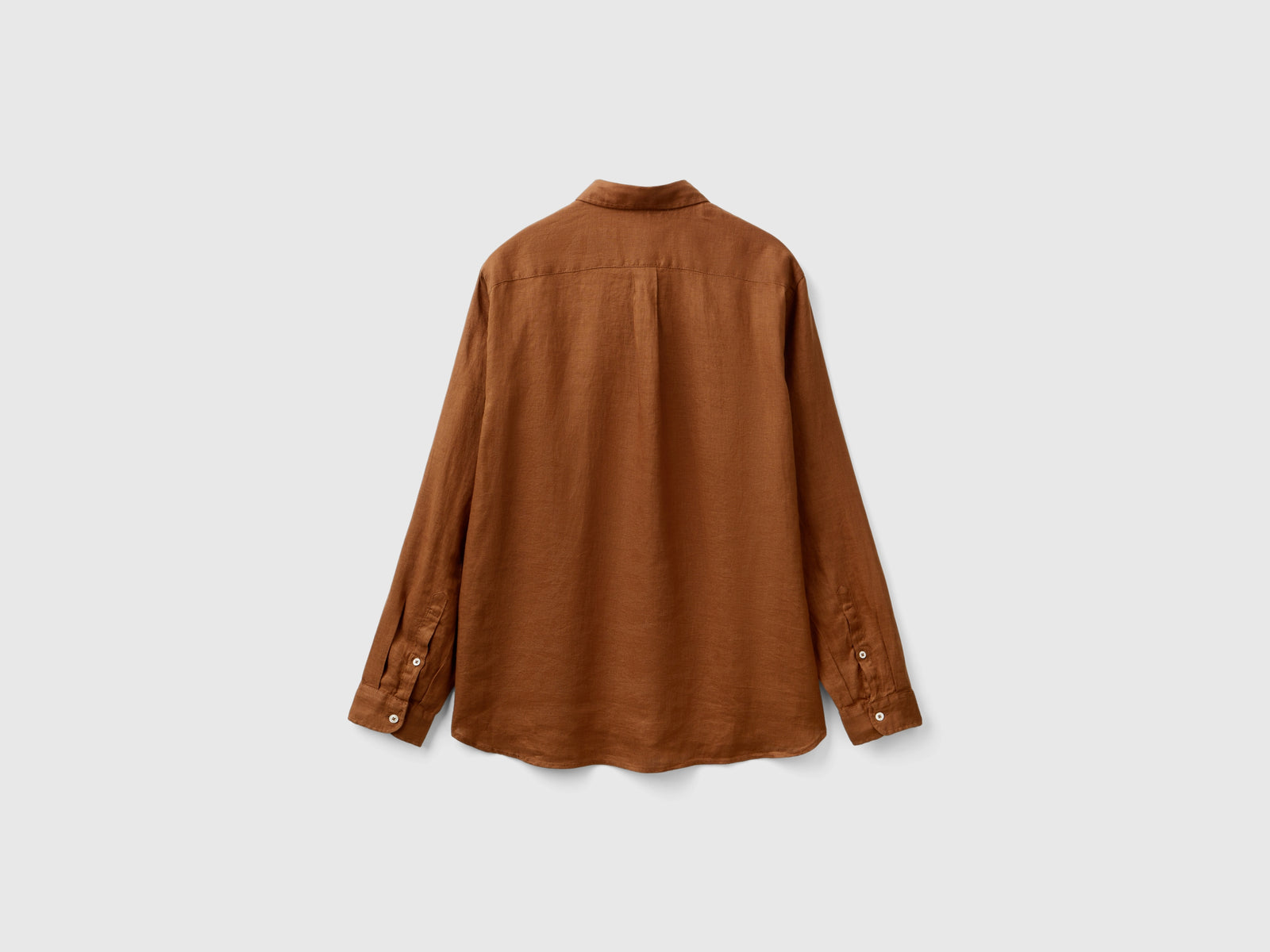 Camicia in puro lino da uomo marrone 2 | Benetton Outlet