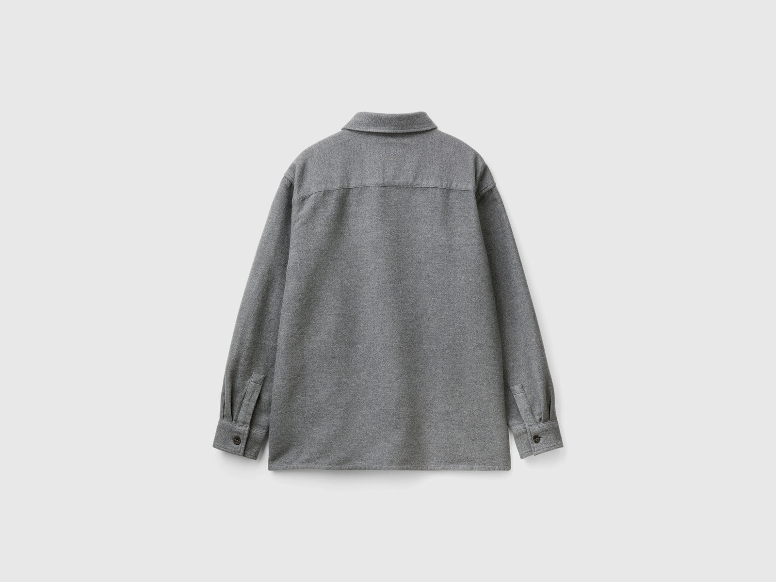 Overshirt in flanella da uomo grigio scuro 2 | Benetton Outlet