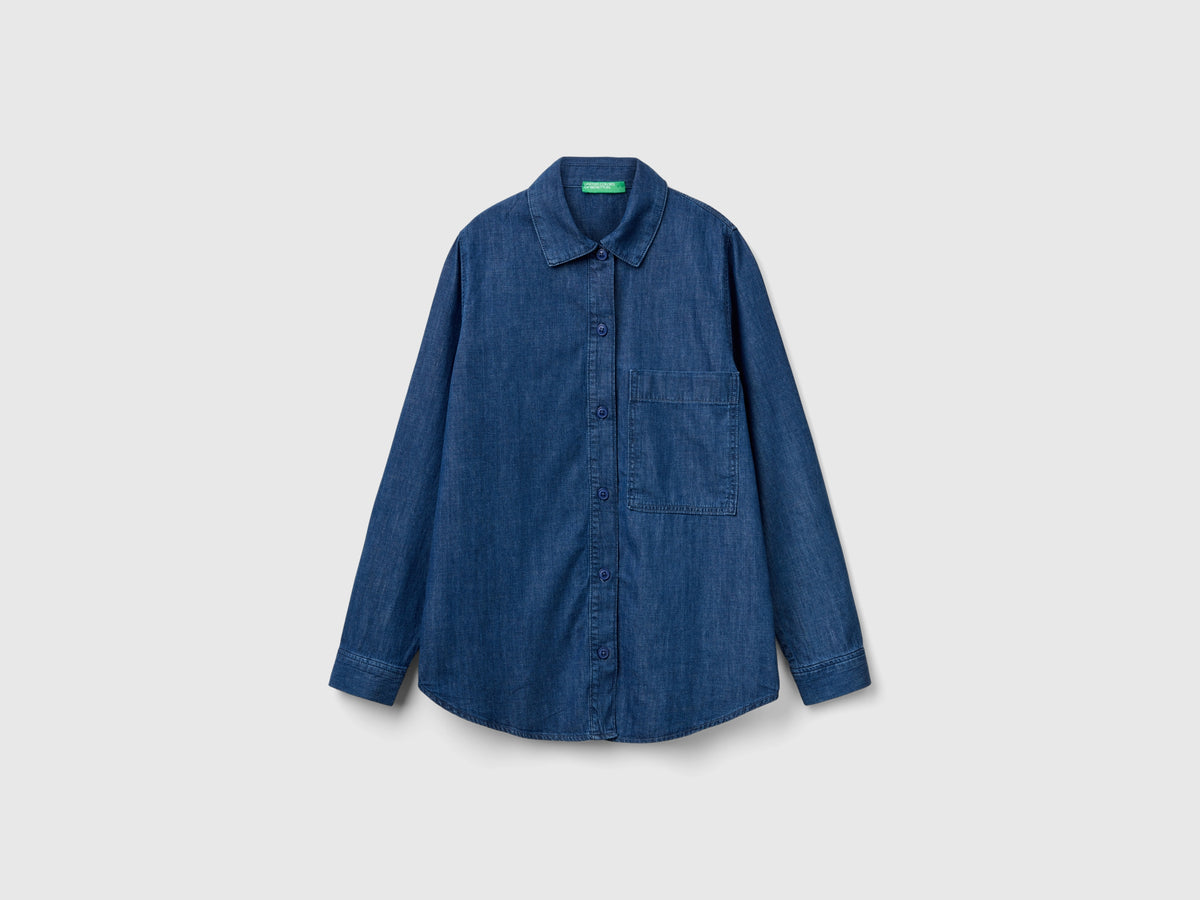 Camicia over fit in chambray