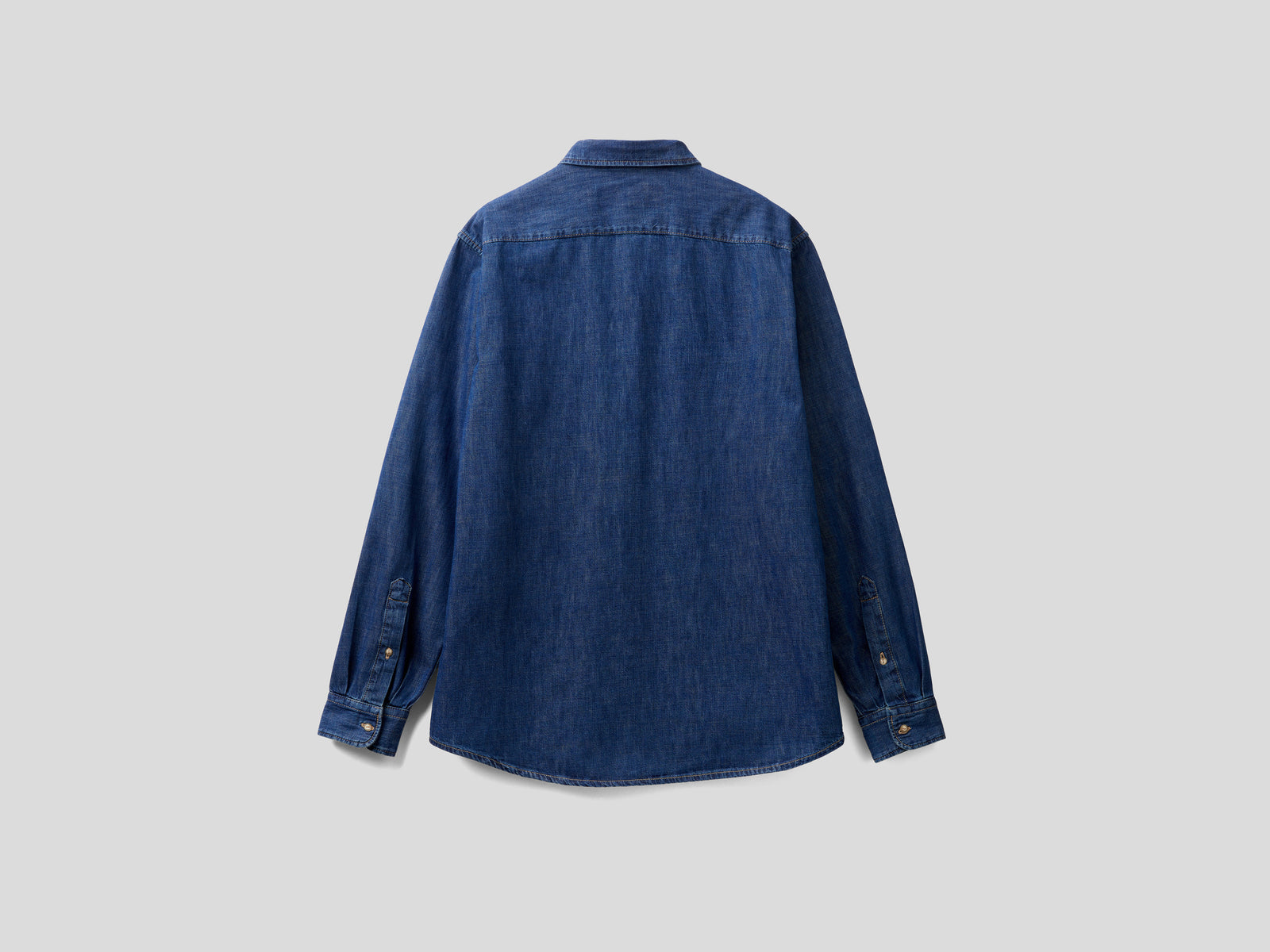 Camicia in jeans 100% cotone da uomo blu 2 | Benetton Outlet