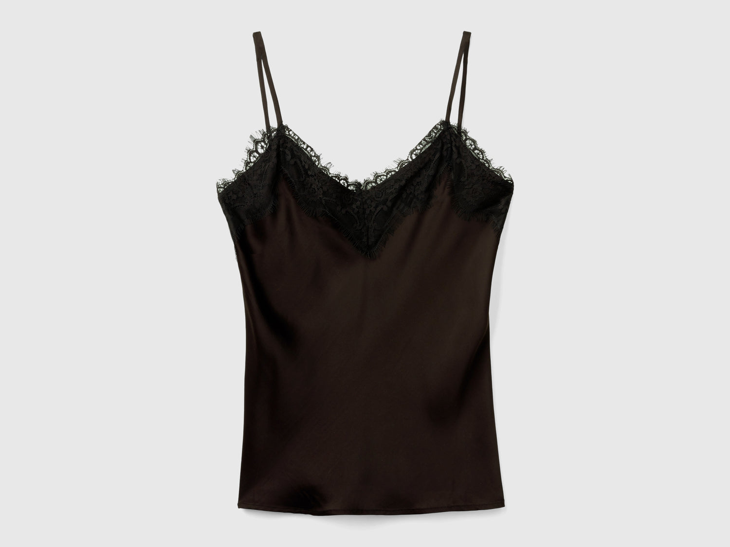 Top con pizzo da donna nero | Benetton Outlet