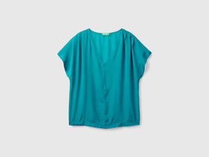 Blusa fluida a manica corta