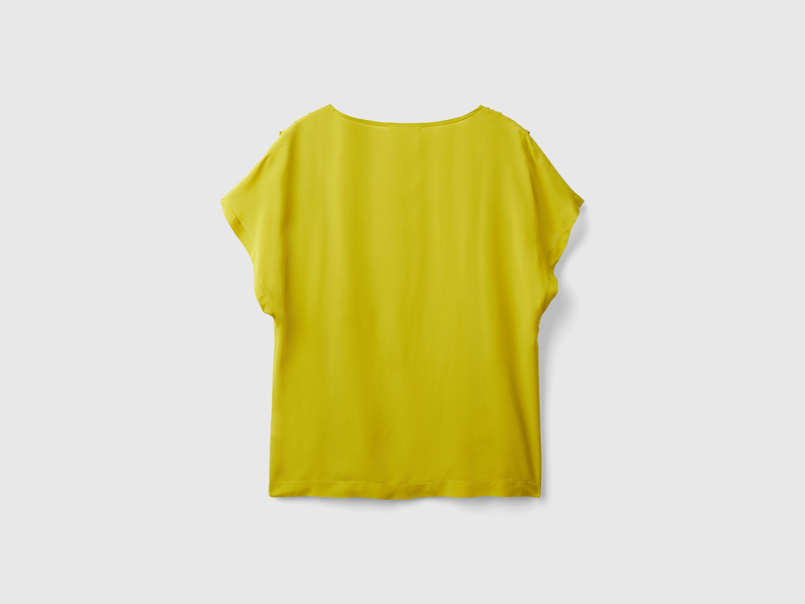 Blusa fluida a manica corta da donna senape 2 | Benetton Outlet