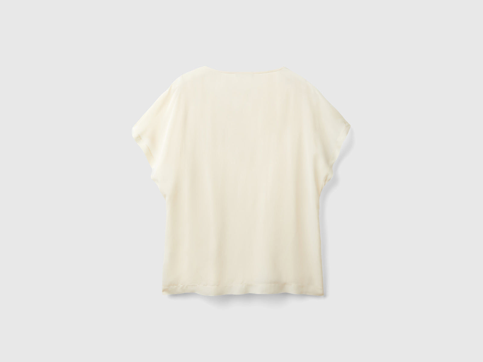 Blusa fluida a manica corta da donna bianco panna 2 | Benetton Outlet