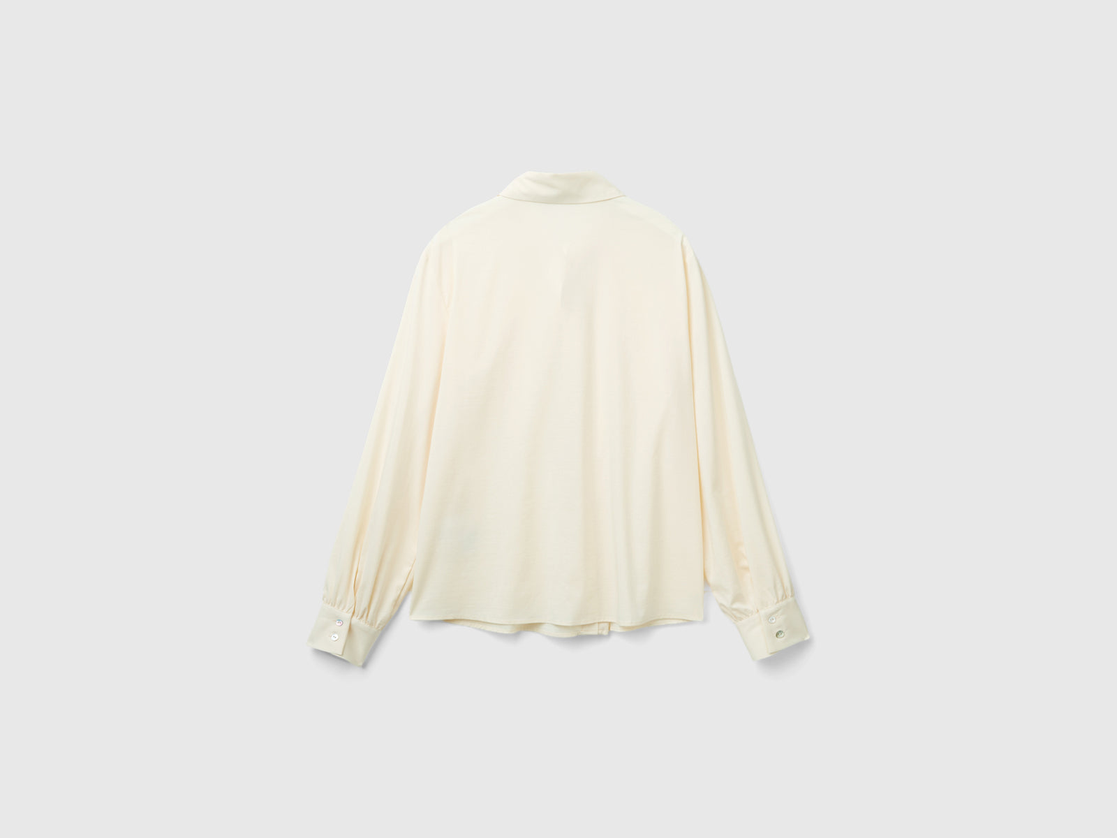 Camicia fluida stretch da donna bianco panna 2 | Benetton Outlet