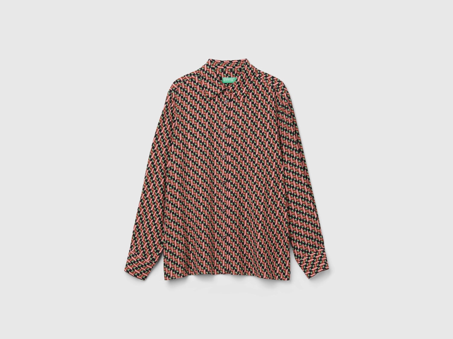 Camicia fluida fantasia da donna multi-color | Benetton Outlet