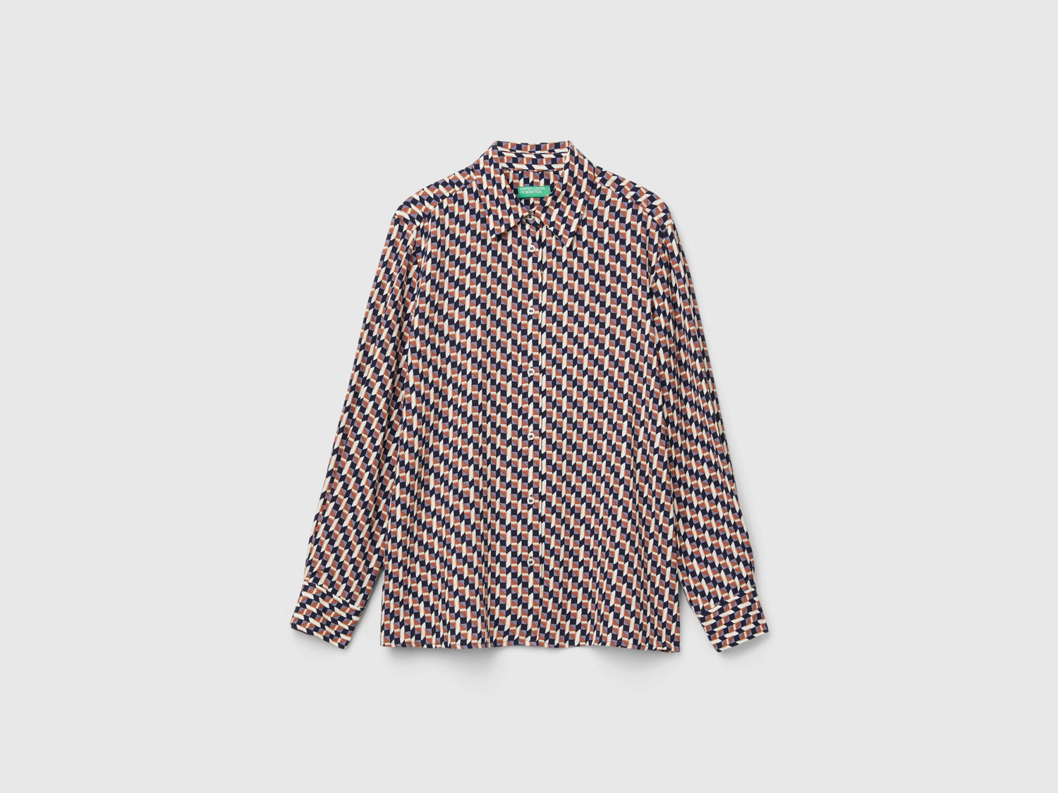 Camicia fluida fantasia da donna multi-color | Benetton Outlet