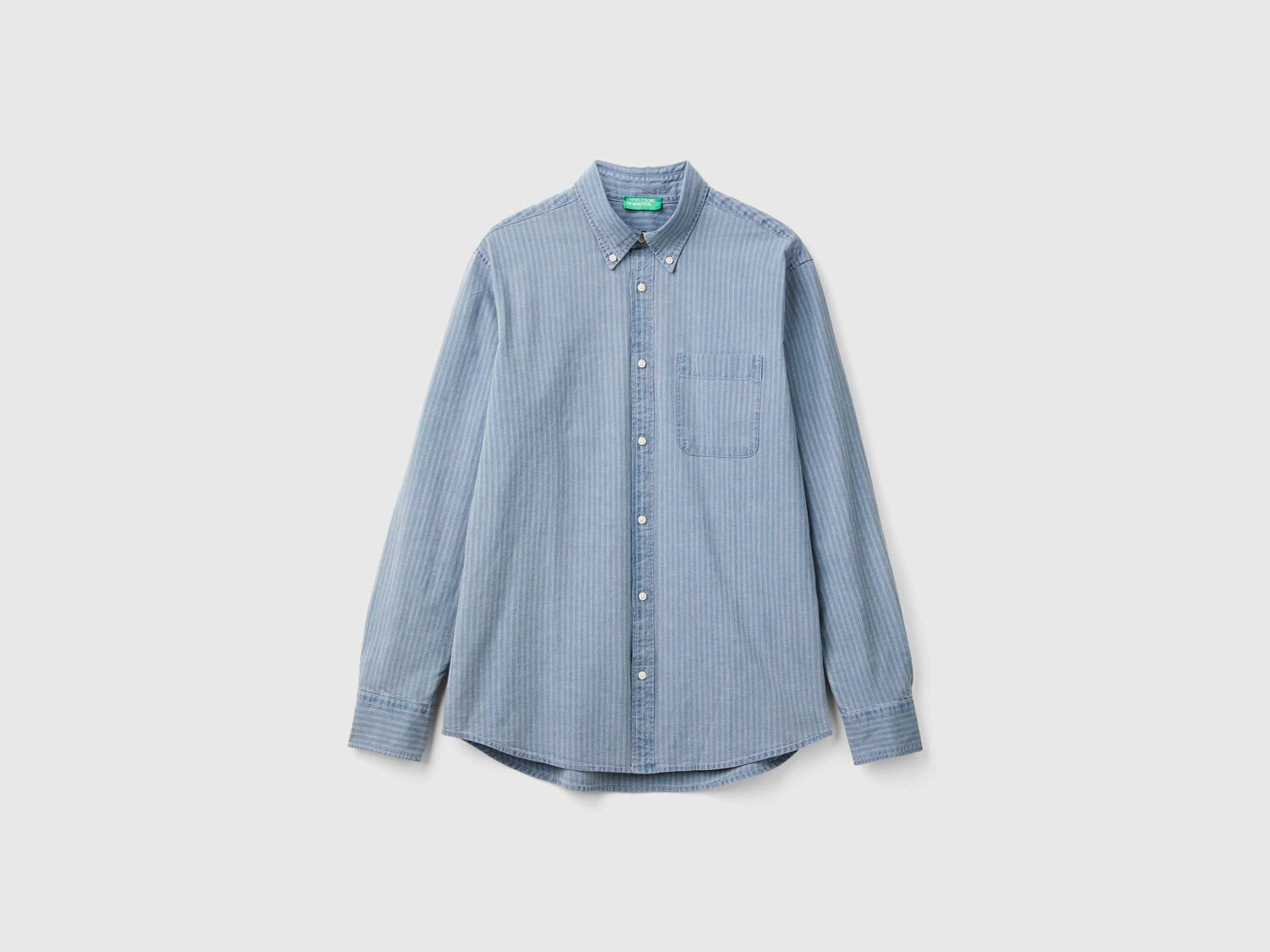 Camicia button down a righe da uomo blu | Benetton Outlet