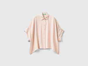 Camicia over fit in misto Modal