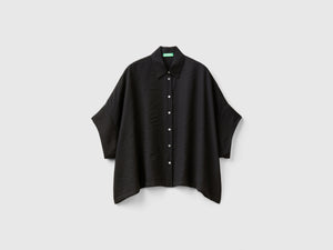 Camicia over fit in misto Modal