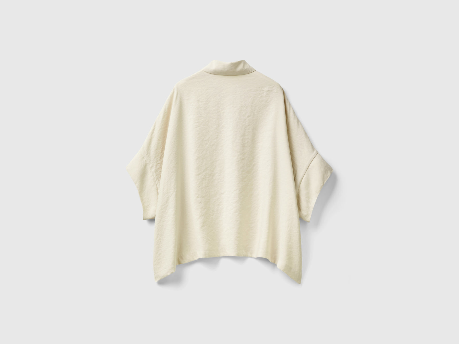 Camicia over fit in misto Modal da donna bianco panna 2 | Benetton Outlet