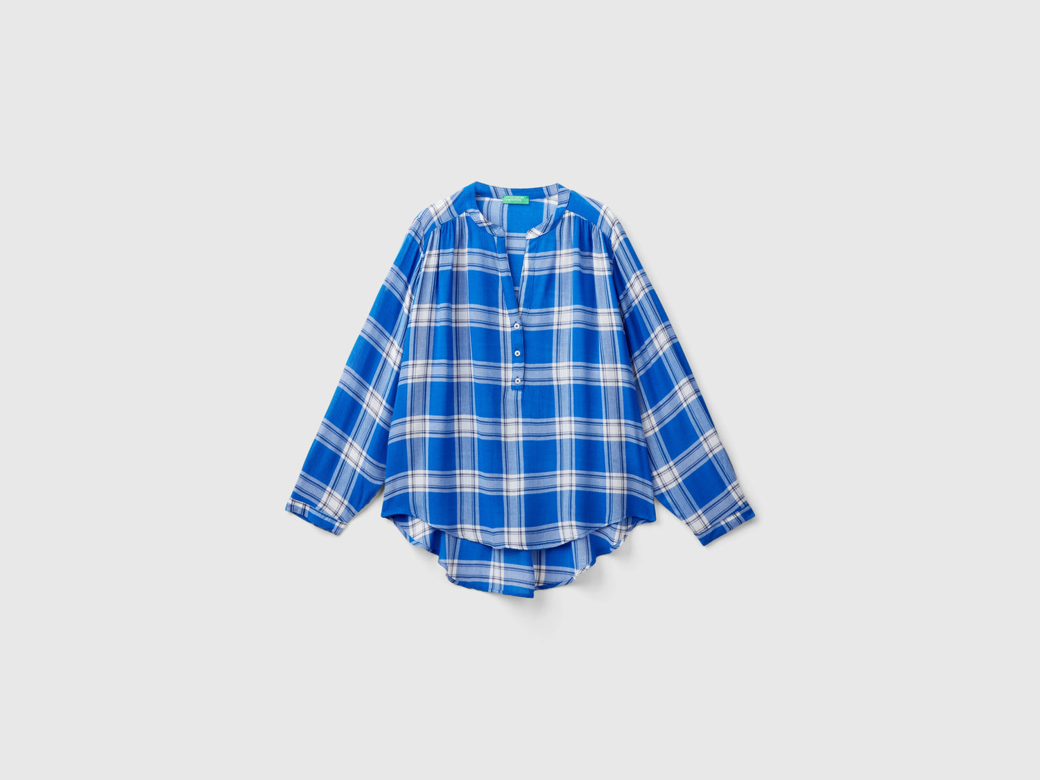 Camicia fluida a quadri da donna multi-color | Benetton Outlet