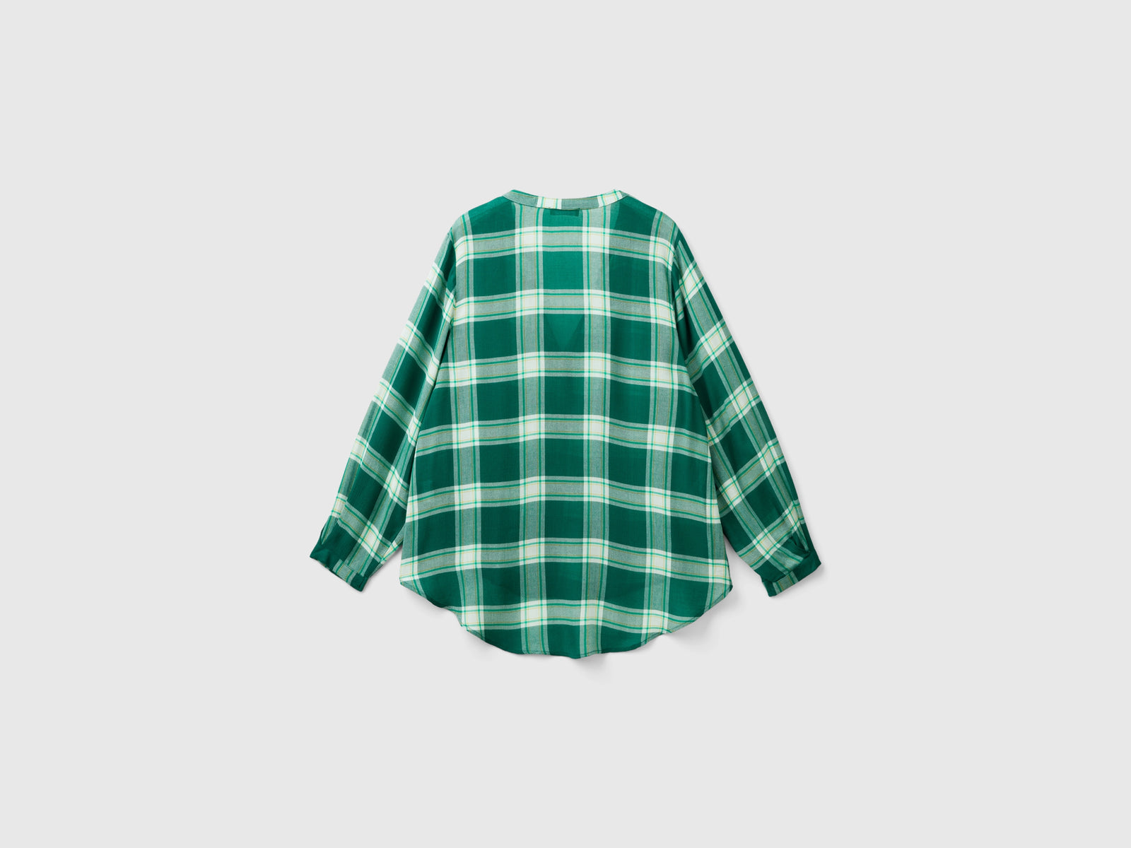 Camicia fluida a quadri da donna multi-color 2 | Benetton Outlet