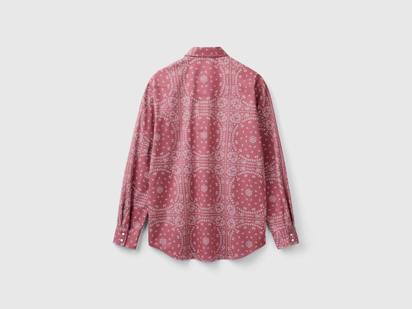Camicia western con stampa bandana da uomo bordeaux 2 | Benetton Outlet