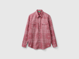 Camicia western con stampa bandana