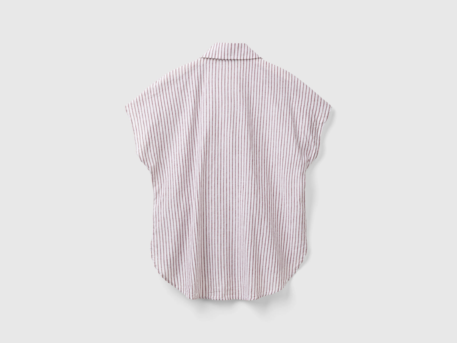 Camicia manica corta a righe da donna bordeaux 2 | Benetton Outlet