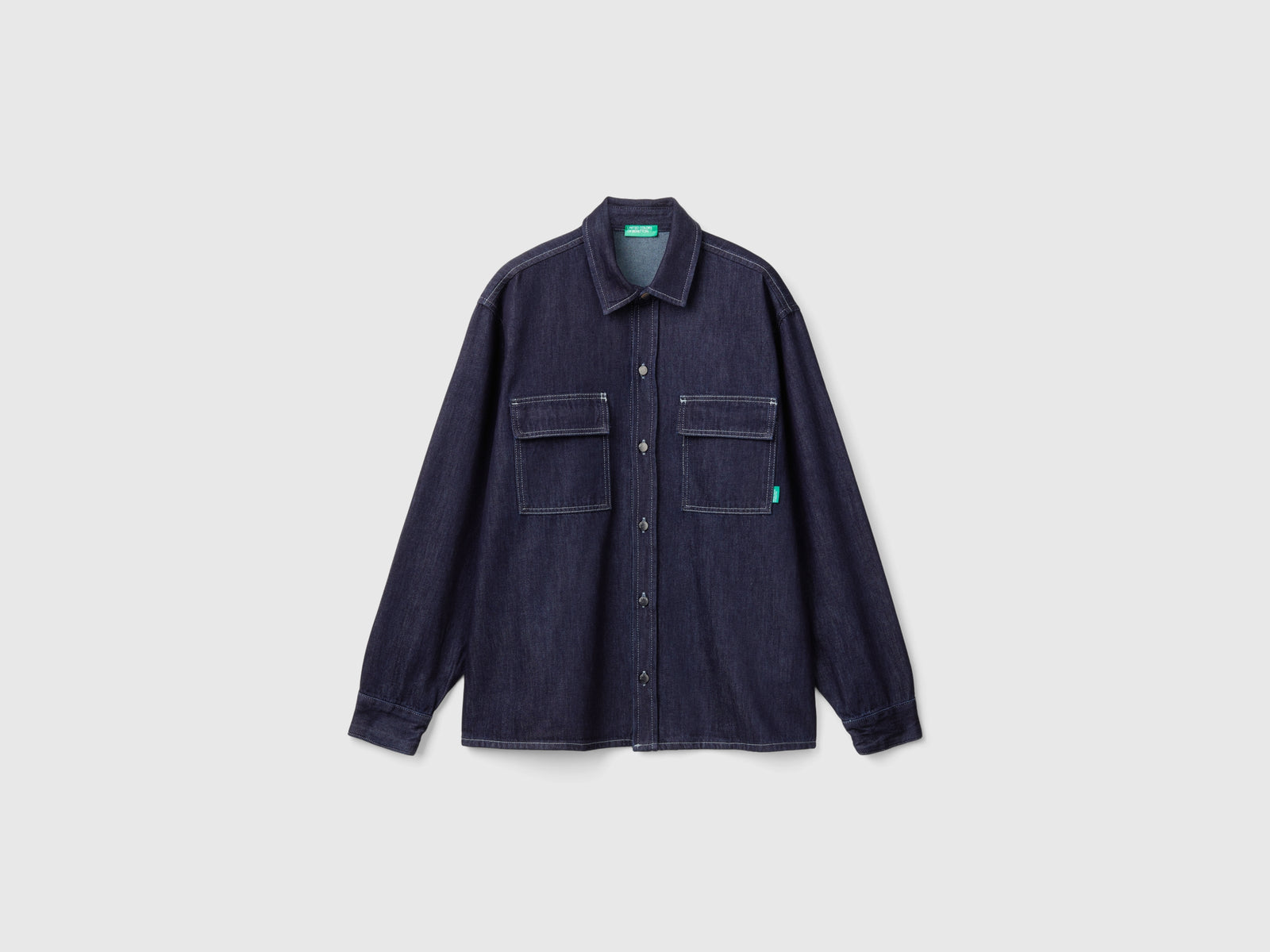 Overshirt di jeans da uomo blu | Benetton Outlet