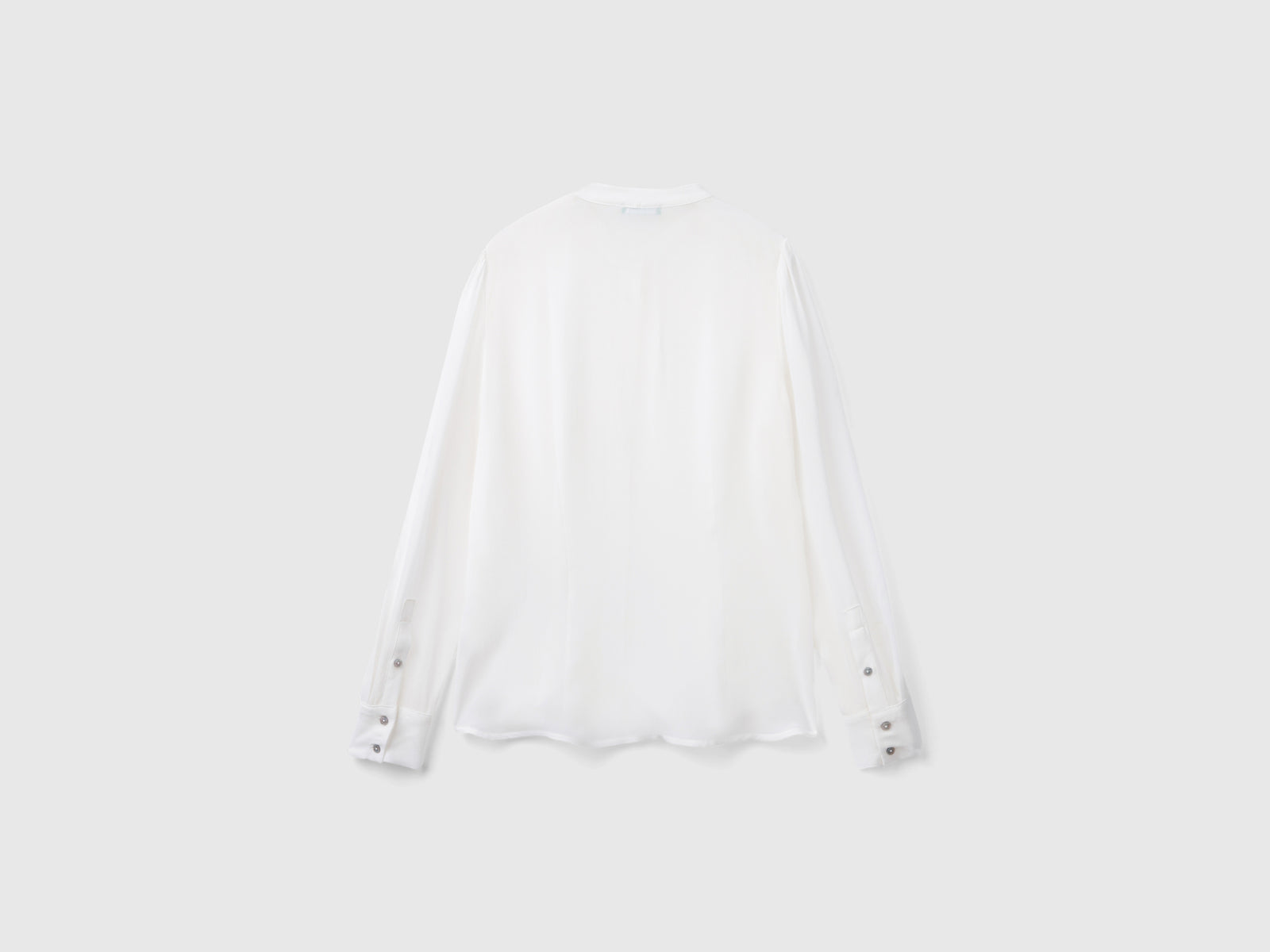 Camicia fluida coreana da donna bianco panna 2 | Benetton Outlet