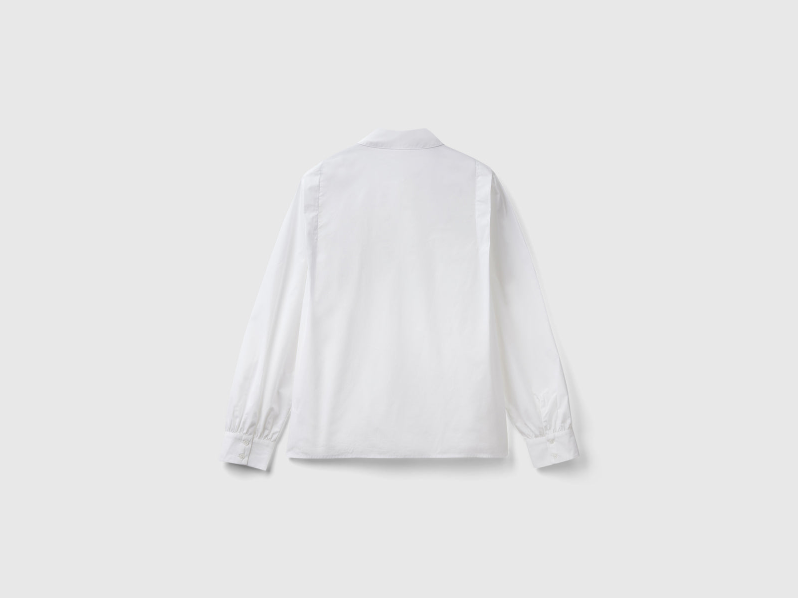 Camicia leggera in puro cotone da donna bianco 2 | Benetton Outlet