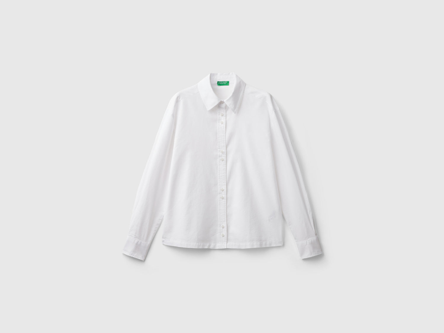 Camicia 100% cotone da donna bianco | Benetton Outlet
