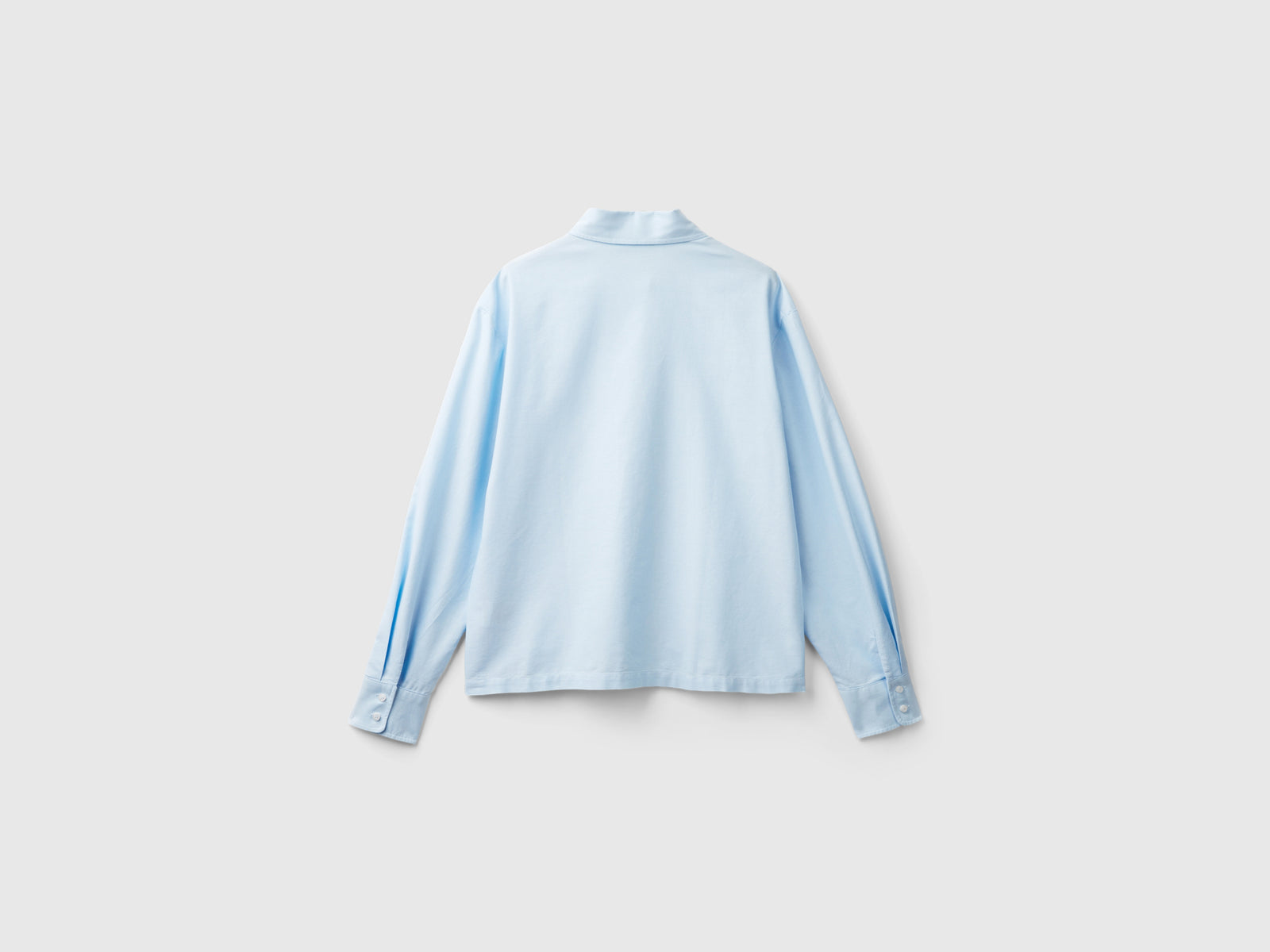 Camicia 100% cotone da donna azzurro 2 | Benetton Outlet