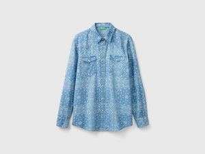 Camicia western in chambray