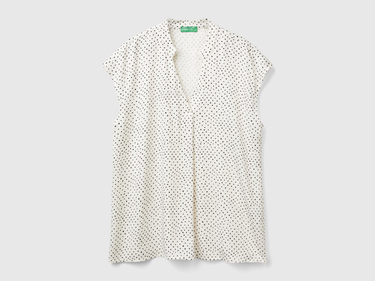 Blusa a pois in viscosa