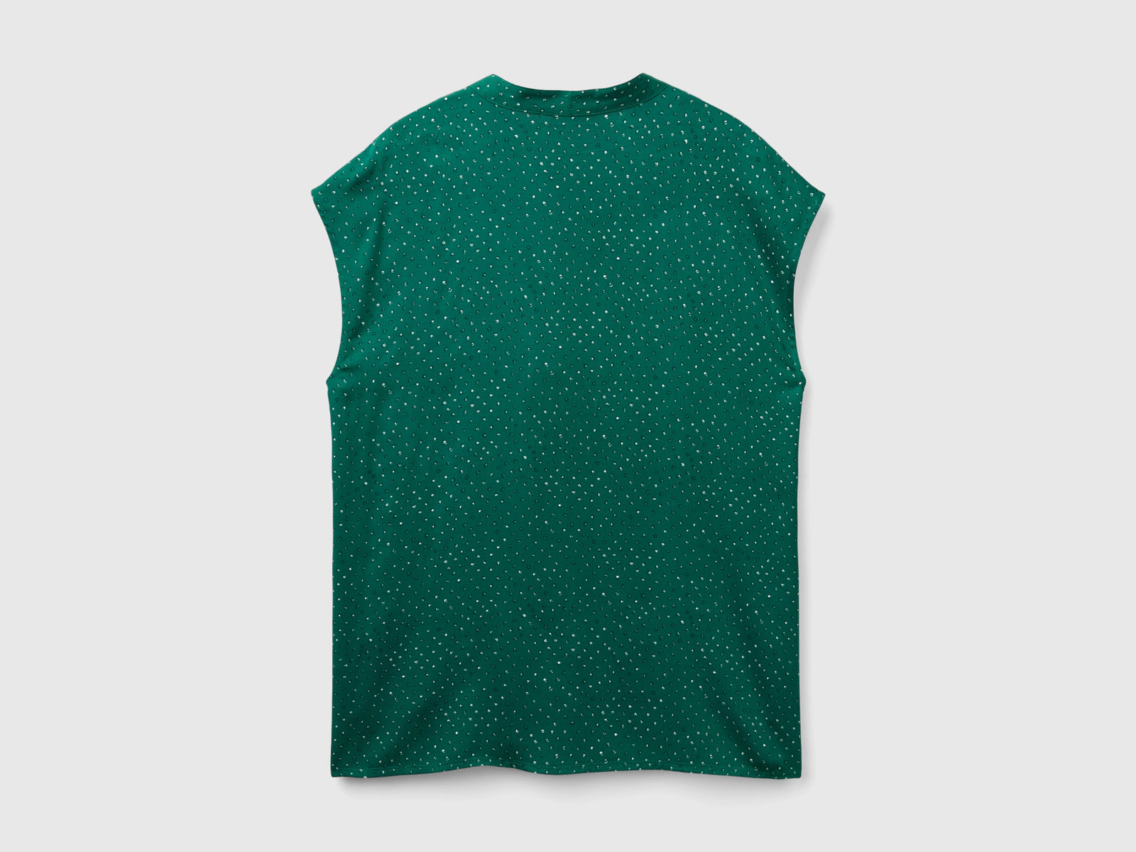 Blusa a pois in viscosa da donna verde scuro 2 | Benetton Outlet