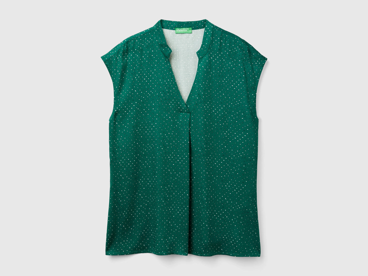 Blusa a pois in viscosa