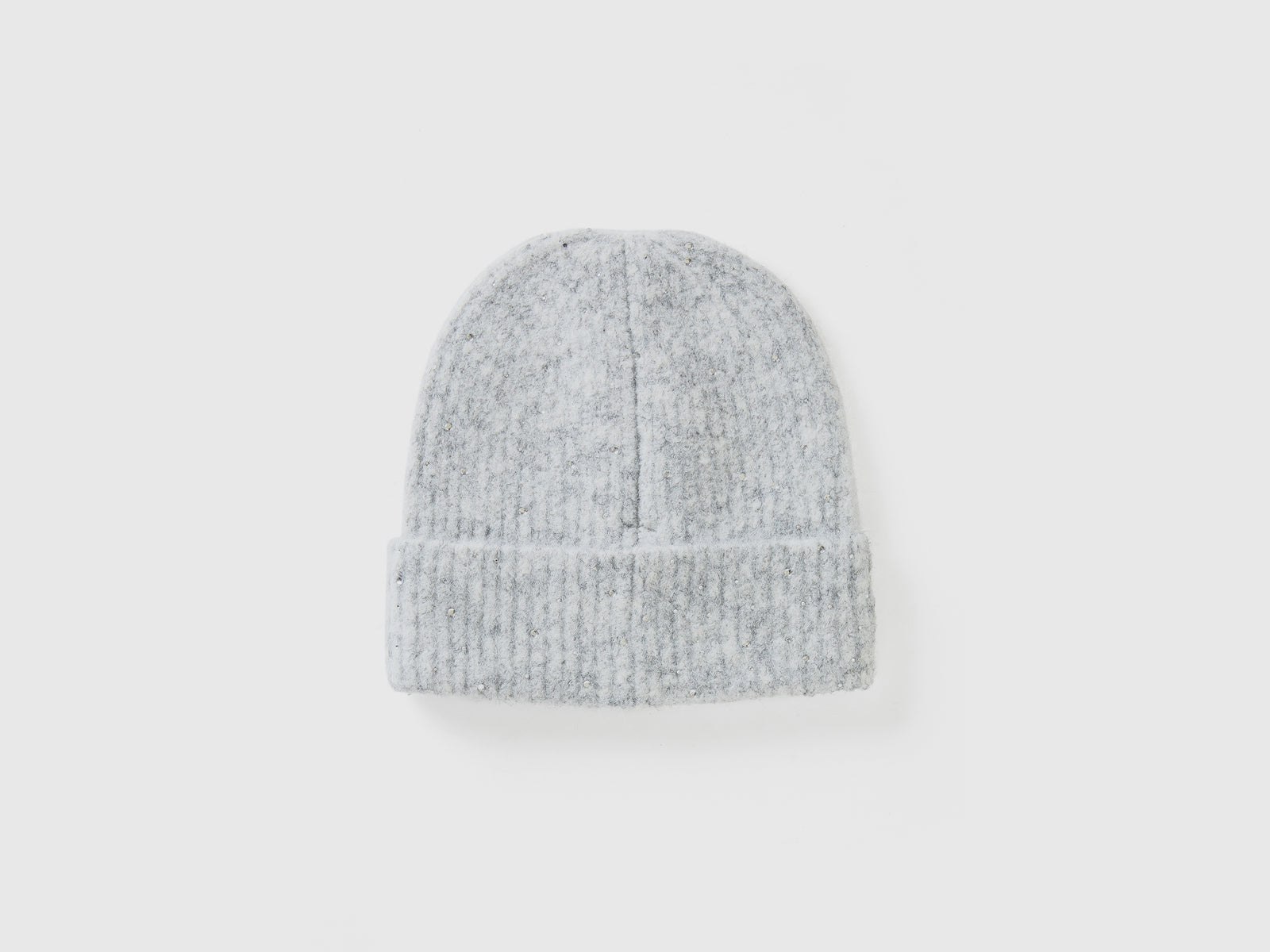 Cappello in misto lana con strass da donna grigio chiaro 2 | Benetton Outlet