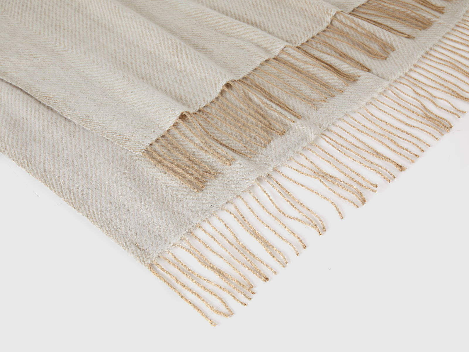 Bufanda de mezcla de lana da donna cammello 2 | Benetton Outlet