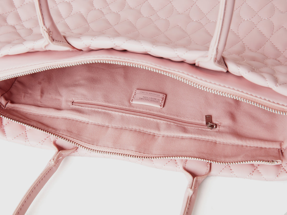 Bolso tote con forma de corazón en tejido revestido