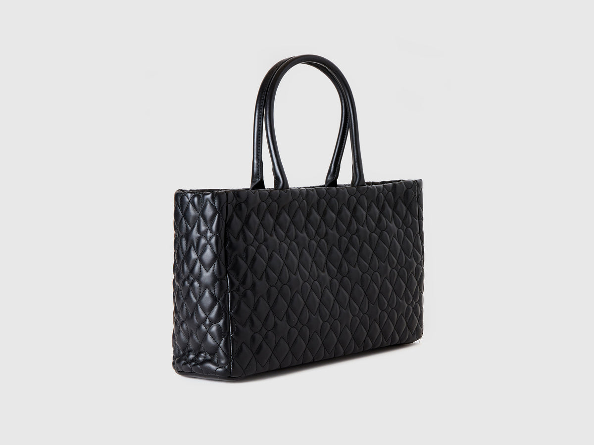 Bolso tote con forma de corazón en tejido revestido