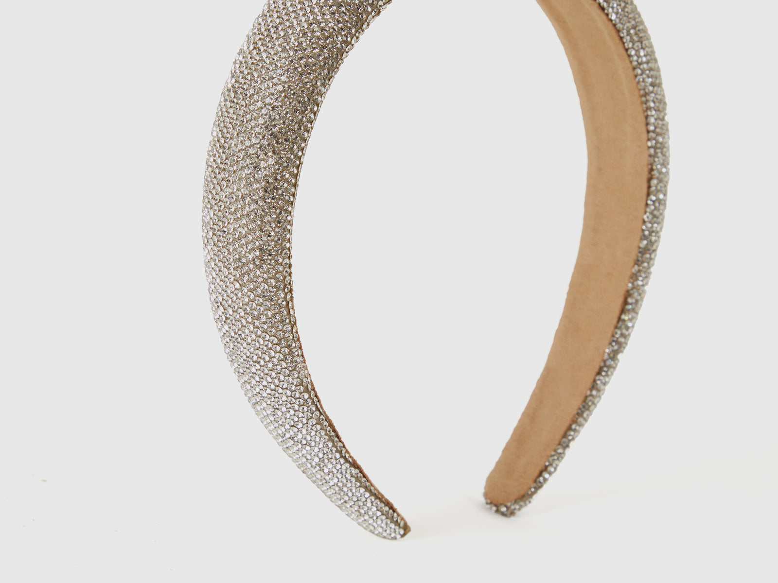 Cerchietto con strass da donna bianco panna 3 | Benetton Outlet