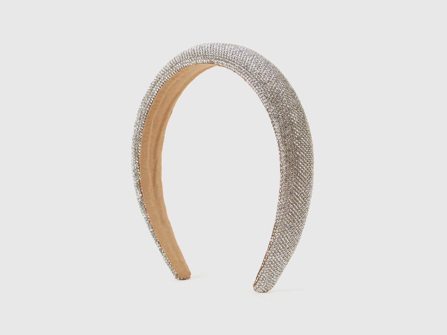 Cerchietto con strass da donna bianco panna | Benetton Outlet