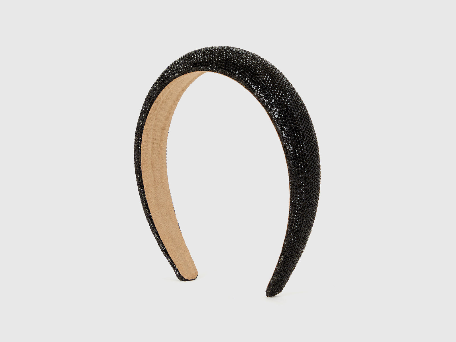 Headband with rhinestones da donna nero | Benetton Outlet