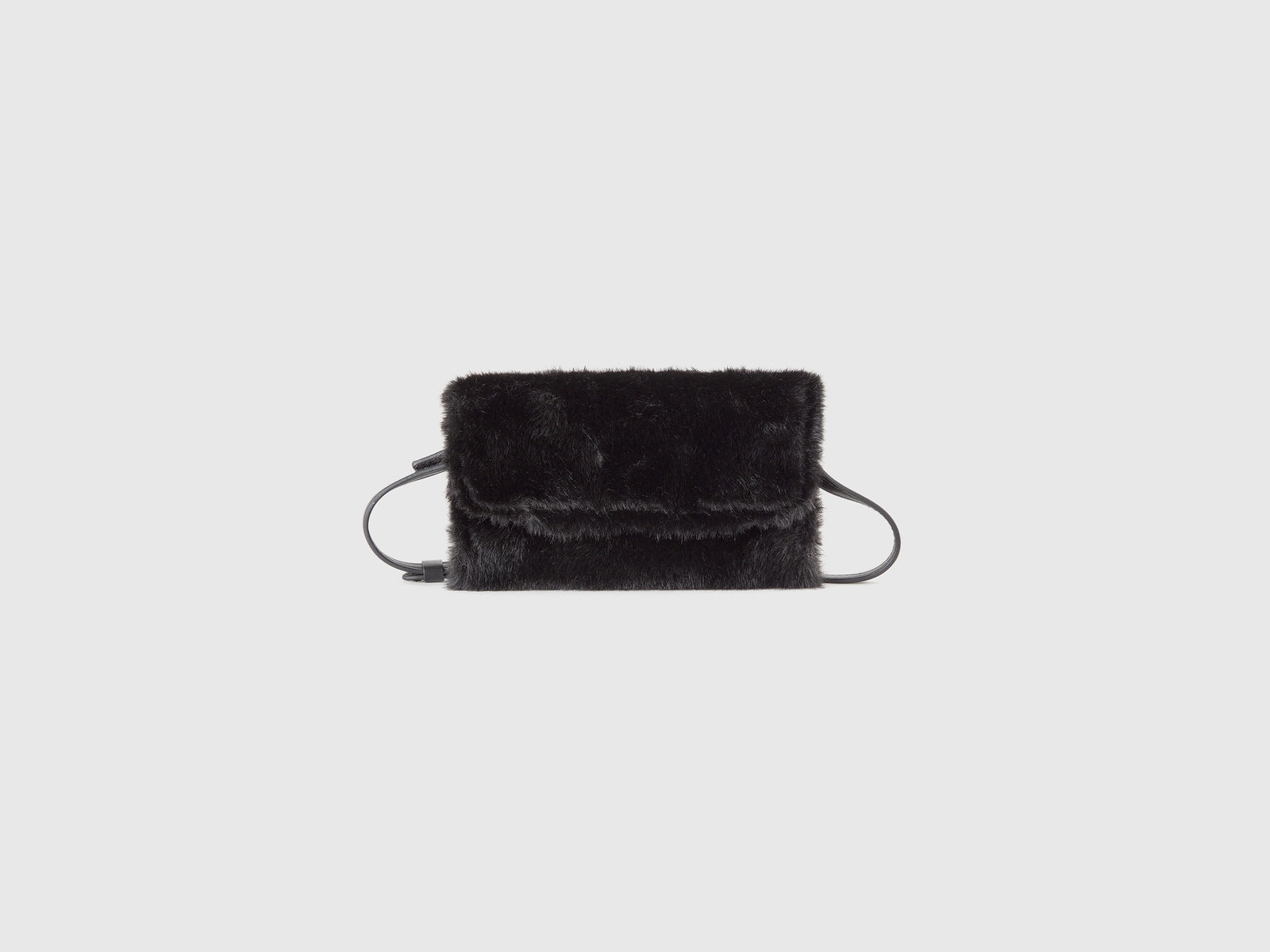 Borsa in pelliccetta sintetica da bambina nero | Benetton Outlet