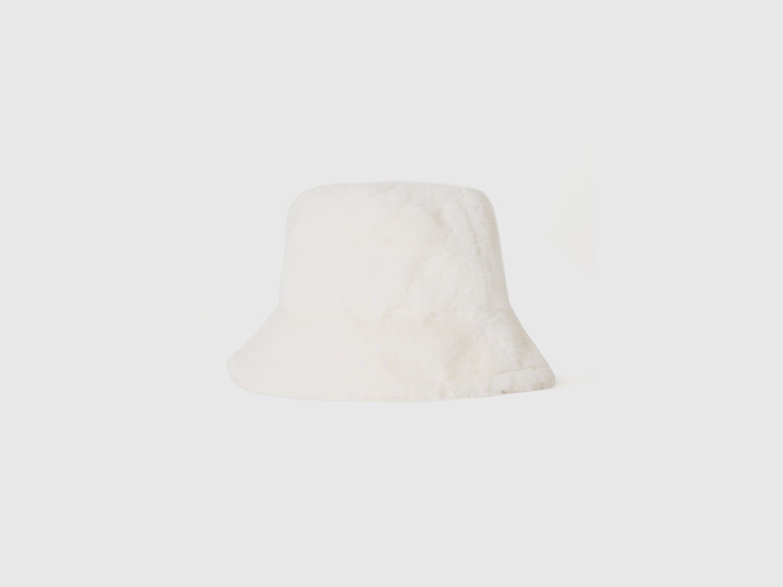 Cappello in pelliccia sintetica da donna bianco panna 2 | Benetton Outlet