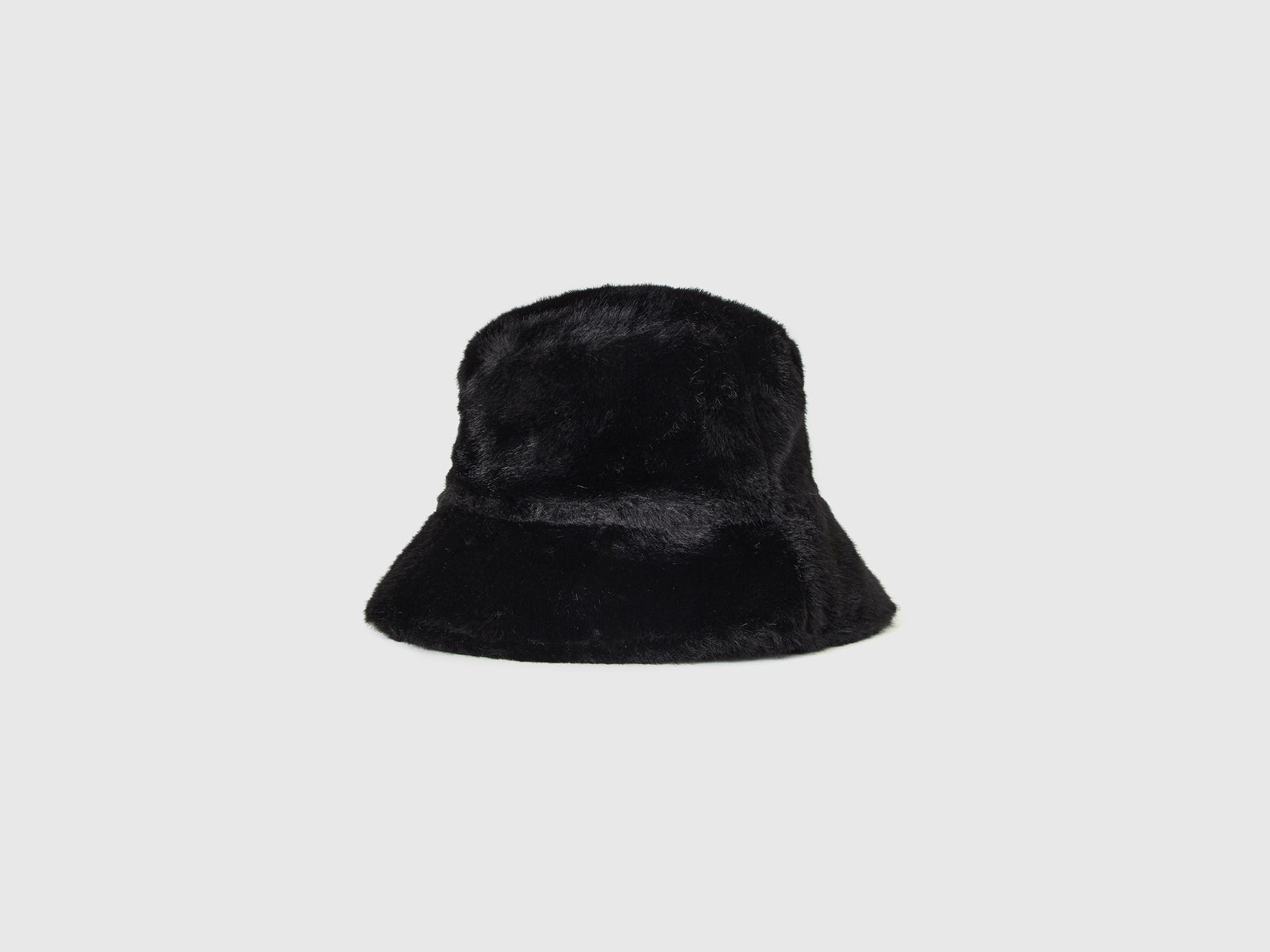 Cappello in pelliccia sintetica da donna nero 2 | Benetton Outlet